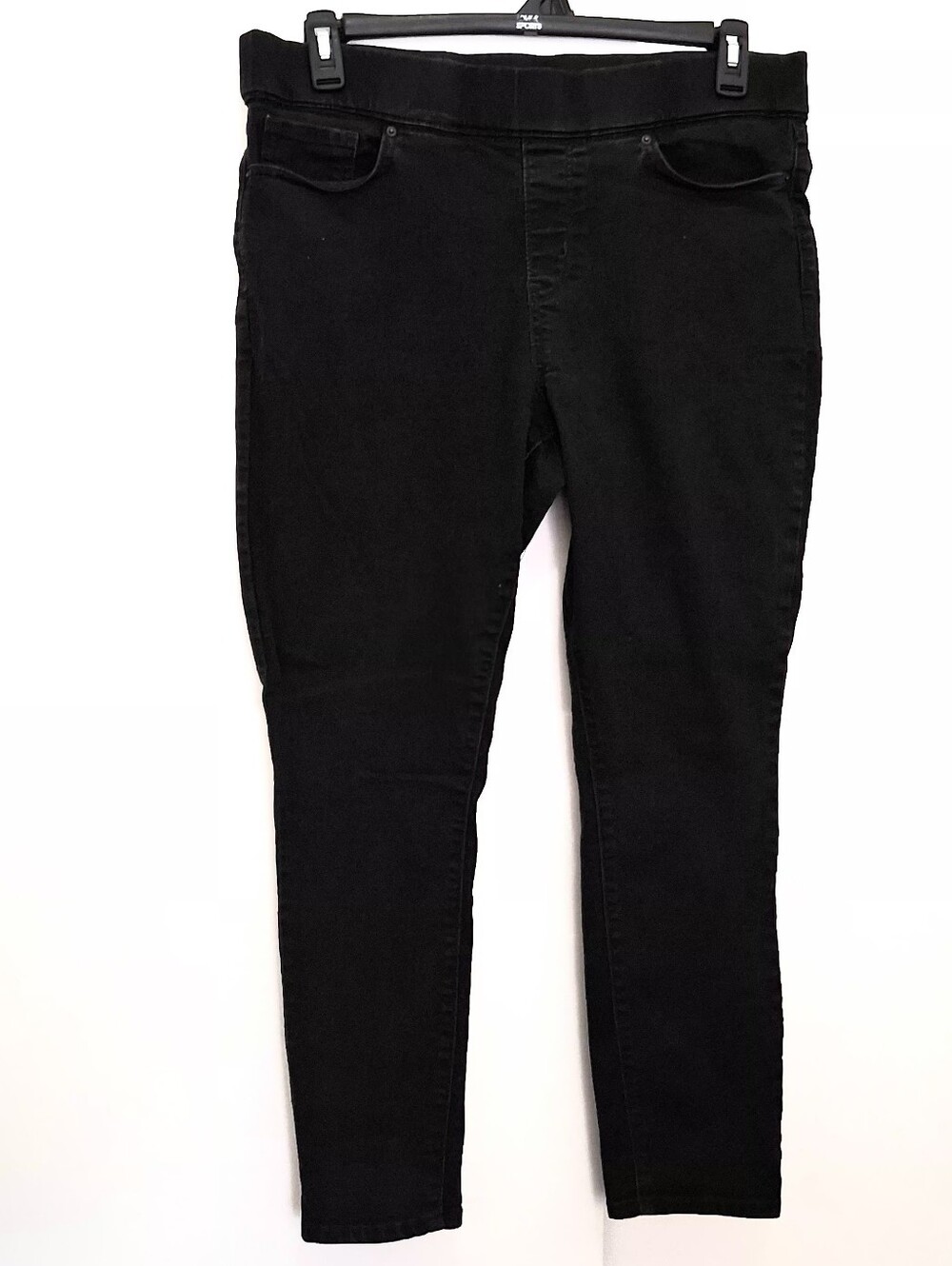 LEVI'S STRAUSS Signature Totally Shaping Black Pull On Skinny Jeans Size 14
